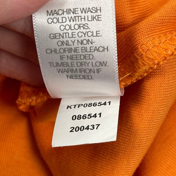 J Jill Top Womens Large Orange 100% Pima Cotton Crew-neck Shirttail Tee - Picture 11 of 14